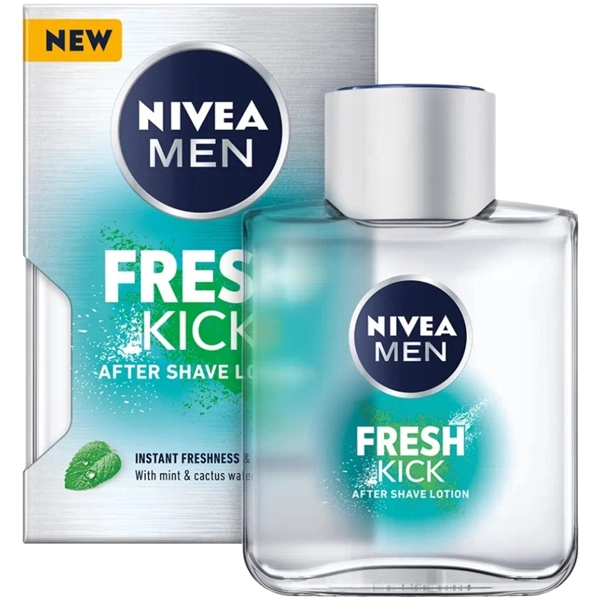 بالم افتر شیو نیوآ مردانه اصل آلمانی فرش کیک آبرسانی فوری با عصاره نعنا و کاکتوس 100 میل | NIVEA MEN Fresh Kick After Shave Balm 100ml